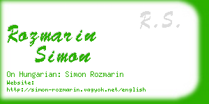 rozmarin simon business card